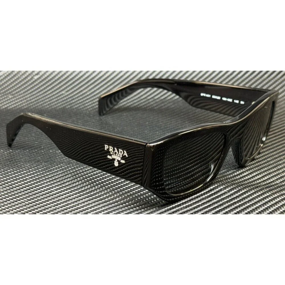 Prada Milano Black Grey 55mm Sunglasses Unisex - Picture 2 of 5